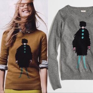 J. Crew | Sweaters | Jcrew Grey Warmspun Intarsia French Lady Sweater |  Poshmark